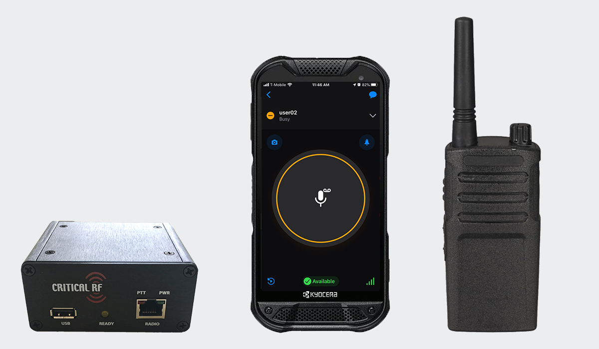 Radio gateway, rugged device with Zello and traditional radio